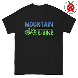Camiseta de bicicleta eléctrica de montaña, camiseta con estampado de bicicleta eléctrica, camiseta clásica de ciclismo, top informal de aventura, camiseta deportiva de cuello redondo