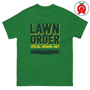 Lawn And Order Special Mowing Unit Adult Unisex Shirt, Funny Lawncare Tee for Grass Lovers, Gifts for Gardeners, Landscapers, Mowers