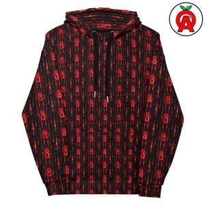 Binary Code Hoodie, Digital Pattern AOP Hoodie, Programmer Unisex Top, Coder Graphic Pullover, Developer Soft Sweater