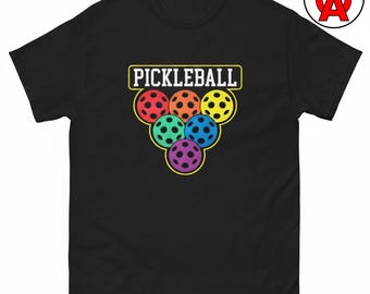 Pickleball T-Shirt, Court Sport Graphic Shirt, Game Classic TShirt, Athletic Casual Top, Colorful Crew Neck Tee, Community Unisex Shirt