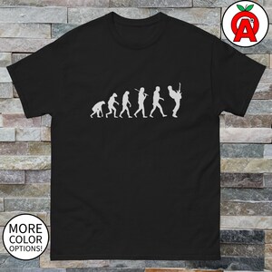 Man Evolution Guitarist Tee - Unisex Musician T-Shirt for MenWomen - Musical Instrument Gift