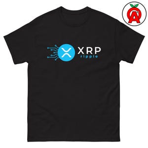 XRP Ripple Logo T-Shirt Cryptocurrency Investor Graphic Tee - Adult Unisex - Gifts for Crypto Traders, Blockchain Enthusiasts, XRP Holders