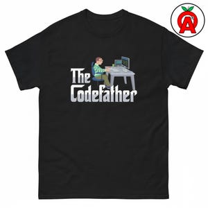 Camiseta "Pai do Código", Camiseta com Estampa de Programação, Camiseta Clássica de Programação, Camiseta Casual para Desenvolvedores, Camiseta de Gola Redonda para Software, Camiseta Unissex com Humor