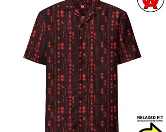 Programming Hawaiian Shirt, Code Adult Unisex Shirt, Matrix Short Sleeve Shirt, Computer All-Over Relaxed Fit, Logic Relaxed Fit Aloha Shirt