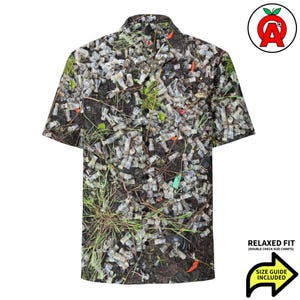 Trap Shooter Hawaiian Shirt, Shotgun Button Down, Hunter Button Up, Shells Short Sleeve, Trap Unisex, Sporting Relaxed Fit, Quick Dry, UPF50