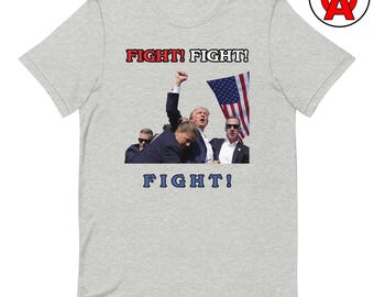 Donald Trump Fight For USA Adult Unisex T-Shirt, Political Support Tee, Patriotic Apparel, Election Campaign Gift, Conservative Merchandise