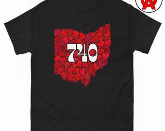 Camiseta Athens Ohio 740, Camiseta unisex con estampado "Orgullo de ciudad universitaria", Regalo para exalumnos graduados de Ohio.