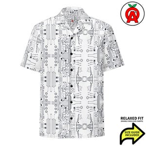 Circuit Board Hawaiian Shirt Button Down, Electronics Aloha Shirt, Microchip Camp Shirt, Tech Pattern Button Up, Computer Hardware Beach Top