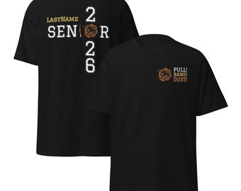 Graduation Shirt for 2026 High School Trap Shooting Seniors - Skeet Shirt Clay Pigeon Tee - Last Name Customizable - Unisex Adult Tee