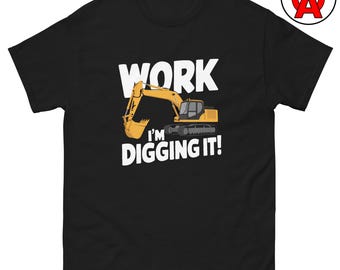 Bagger Grafik Heavy Machinery T-Shirt für Bauarbeiter und Maschinenführer
