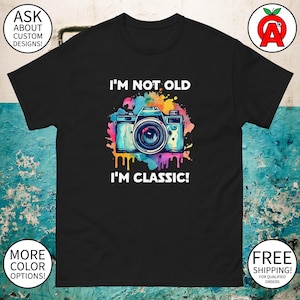 Watercolor Classic SLR Camera Unisex Shirt - Vintage Photography T-Shirt