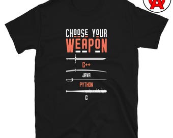 C Java Python T-Shirt, Java Graphic Shirt, Python Classic TShirt, Programming Casual Top, Coder Crew Neck Tee, Developer Unisex Shirt