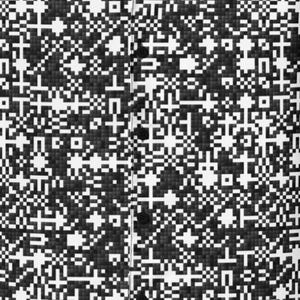 An older man in his 60s who appreciates modern design and technology wearing Digital Binary Hawaiian Shirt, Tech Matrix Aloha Shirt, QR Code Button Down, Barcode Camp Shirt, Pixel Pattern Beach Top