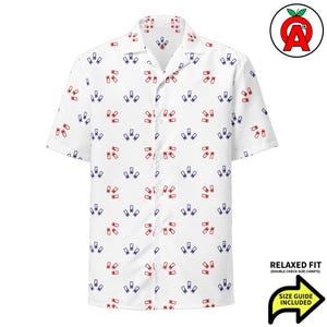Shotgun shell Hawaiian Shirt, Ammo Adult Unisex Short Sleeve Shirt, Shotshell All-Over Relaxed Fit Button Down Shirt, Gauge Aloha Shirt, Qui