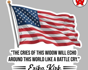 Patriotic Message Vinyl Sticker, American Flag Die Cut Decal Vinyl Sticker, Conservative Values Waterproof Sticker Die Cut Decal