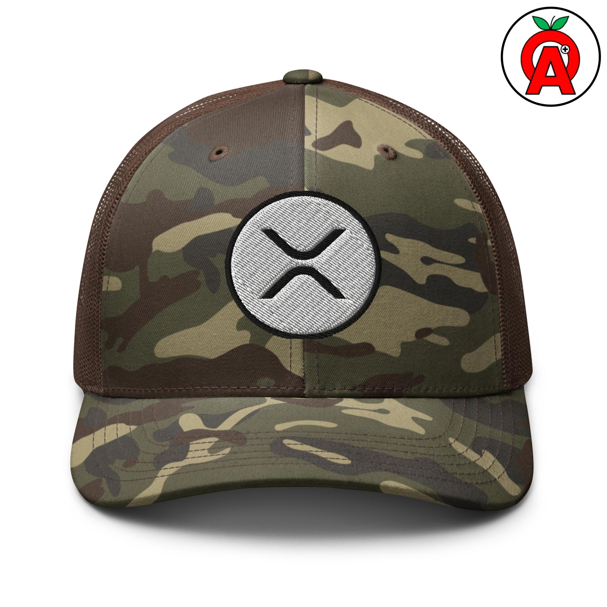 thumbnail interactive-video image 1 of Ripple XRP Baseball Cap – 'Just HODL It' – Cotton Twill, Adjustable (One Size) 1 of 6