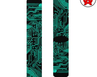 Elektrotechniker-Crew-Socken, Platinen-Socken, Platinen-Socken, Platinen-Socken, Unisex-Design, Elektronik-Neuheit, technisch gepolsterte Crew, Roboterspaß Geschenk