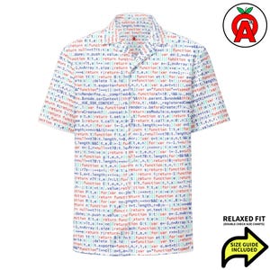 Programming Hawaiian Shirt, code Adult Unisex Short Sleeve Shirt, source All-Over Relaxed Fit Button Down Shirt, developer Aloha Shirt