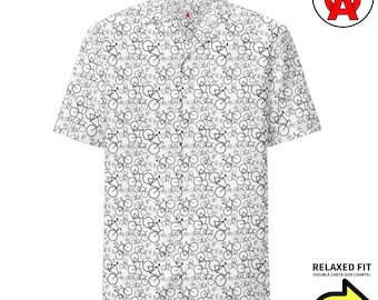 Fahrrad Hawaii-Hemd, Fahrrad Erwachsene Unisex Shirt, Radfahrer entspannt Fit Shirt, Radfahren Kurzarm-Taste, Radfahrer Aloha Top, schnell trocknend