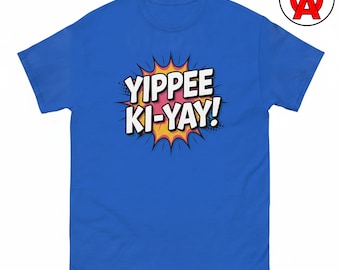 Yippee Ki-Yay – Lustiger Actionfilm – Weihnachtsklassiker – Grafik-T-Shirt – Unisex-Shirt – Geschenkidee für John McClane, Hans Gruber und Bruce Willis