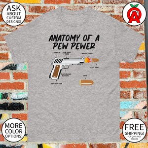 Anatomie einer Pew Pewer – Erwachsene Unisex – Geschenke für Schusswaffen-Enthusiasten US Flaggen und Fans
