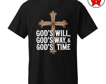 Elegante camiseta unisex DryBlend para adultos, ideal para regalos cristianos y prendas de fe. Corte clásico. Tejido que controla la humedad. Inspiradora.
