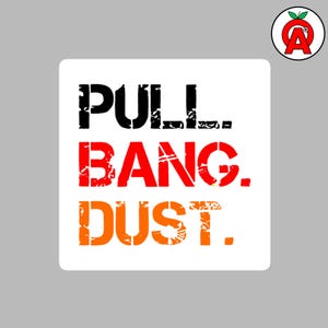 Pegatina de vinilo antiburbujas, ideal para tiro al plato, regalo para tirador de foso, regalo para cazador de platos deportivos