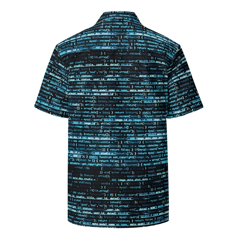 Code de programmation informatique, chemise boutonnée unisexe pour adulte, coupe décontractée, tenue de vacances Tech Geek Aloha image 3