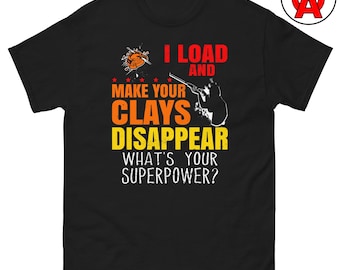 Camiseta "Cargo y hago desaparecer tus platos" - Camiseta unisex, camiseta gráfica divertida, camiseta de tiro al plato, camiseta de tiro al plato, camiseta de tiro al plato