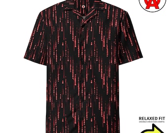 Script Hawaiian Shirt, Byte Aloha Shirt, Bit Button Down, Matrix Button Up, Pixel Beach Top, Binary Code Tropical Resort Top