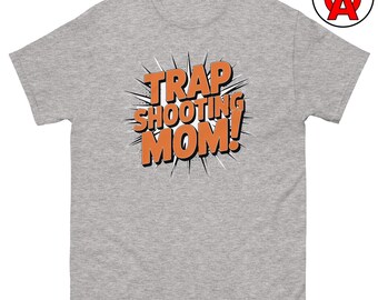 Camiseta unisex para adultos de mamá de tiro al plato, camiseta de tiro al plato, regalo de tiro al plato, ropa deportiva con escopeta, camiseta de tiro al plato - Regalo de tiro al plato