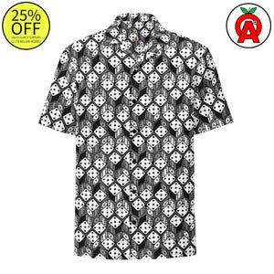 Camisa de botões com estampa de cartas de pôquer para jogo de dados, unissex, tamanho adulto, folgada, camisa de cassino, presente de jogo de azar, traje de Las Vegas, blusa de jogo de cartas