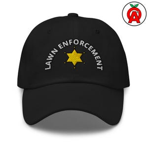 Lawn Enforcement Dad Hat - Funny Lawn Care Hat for Mowing Enthusiasts - Adult Unisex - Gifts for Gardeners, Lawn, Dads, Landscapers, Mowers