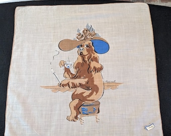 Vintage Burmel handkerchief cockerspaniel