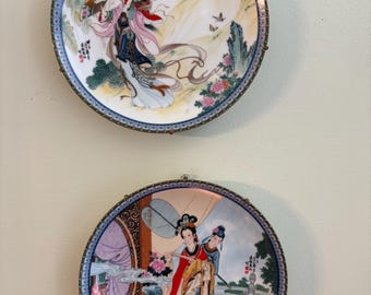 Vintage Geisha Girl Plates