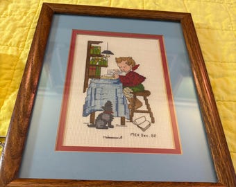 Hummel 1982 needlepoint boy