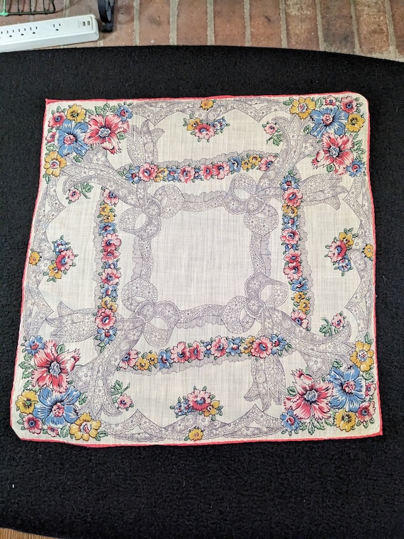 Vintage wedding ring handkerchief