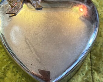 Silver plated heart Box