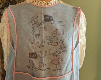 1950s children's apron