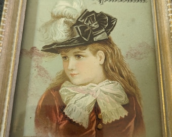 Vintage Advertising Prudential, Victorian Girl.