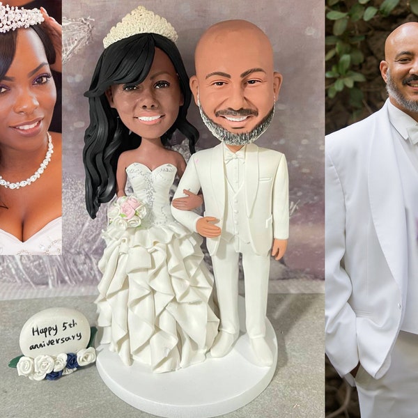 Figurines personnalisées pour gâteau de mariage, décoration pour gâteau de mariage, figurines personnalisées pour décoration de gâteau, figurines pour gâteau de mariage personnalisées, gâteau d'anniversaire pour les amoureux