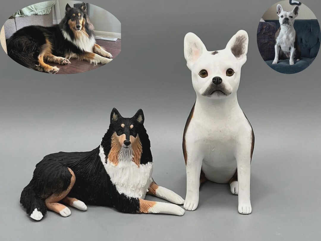 Custom Clay Dog Cake Topper - Handmade Wedding & Pet Birthday Sculpture ...