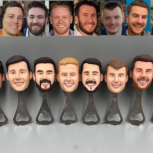 Custom bottle openers, beer bottle openers, personalized bottle openers, groomsmen gifts, bartender gifts, bobbleheads, groomsmen gifts