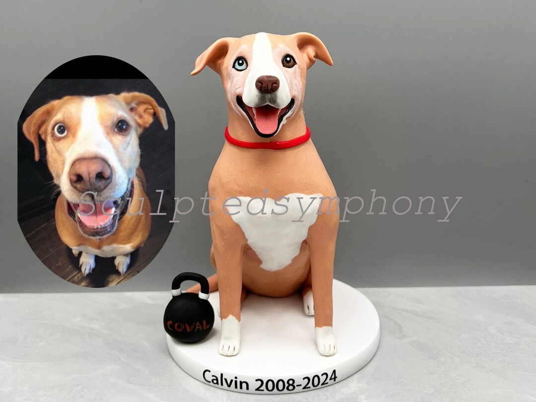 Personalized Pet Clay Sculpture, Custom Dog Cake Topper, Handmade - Etsy