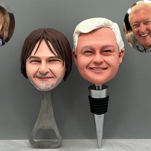 Personalized Wine Cork Stopper - Custom Wine Stopper Wedding Favors, Wine Cork Favor Custom Wine Stopper,Custom Bobble Head Wine Stoppers