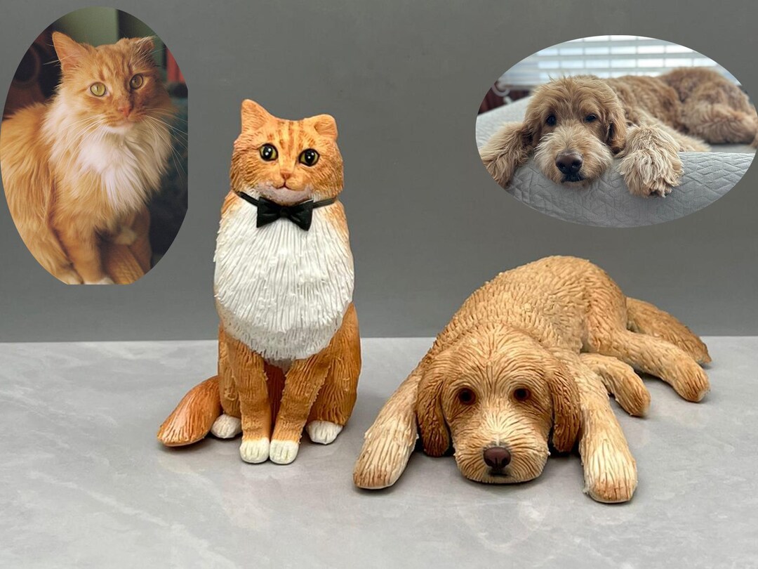 Personalized Pet Clay Sculpture, Custom Dog Cat Cake Topper - Etsy