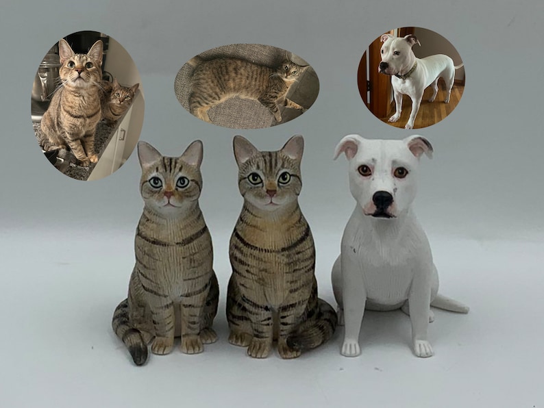 Custom Cat Polymer Clay Statue, Cat Memorial, Cake Topper - Etsy