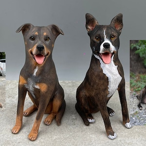 Gepersonaliseerde aangepaste huisdieren hond, kleisculptuur voor huisdieren, bruidstaarttopper, verjaardag huisdieren, topper huisdier, taarttopper, kat topper, kerstcadeaus