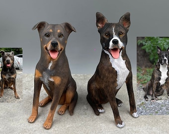 Perro personalizado de mascotas, escultura de arcilla para mascotas, caketopper de boda, cumpleaños de mascotas, topper de mascotas, caketopper, fiesta de mascotas