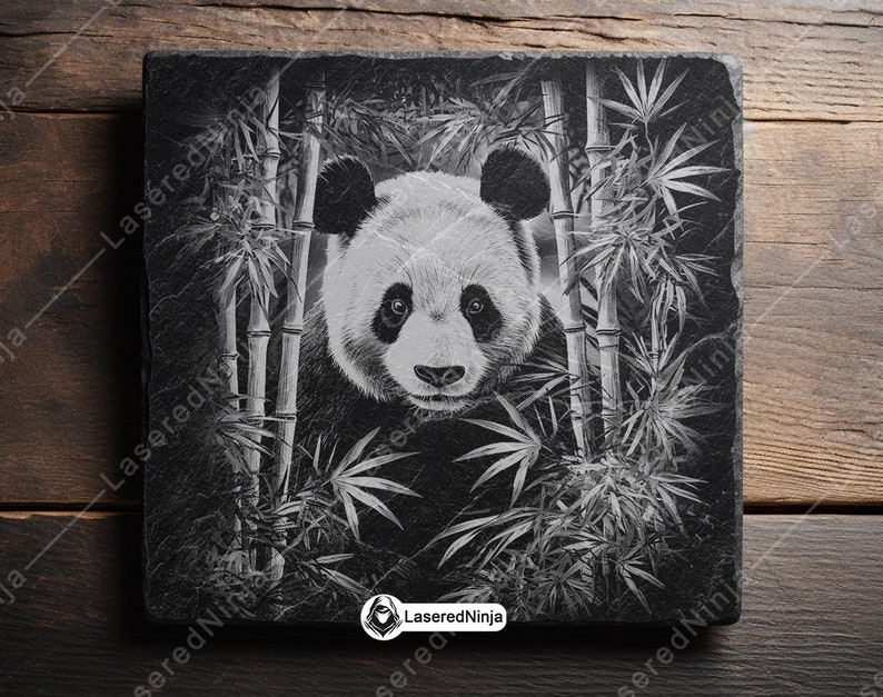Panda in Bamboo SVG Bundle Wildlife Clipart for Laser Cutting, Stickers ...